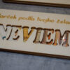 Drevená obálka na peniaze „NEVIEM“