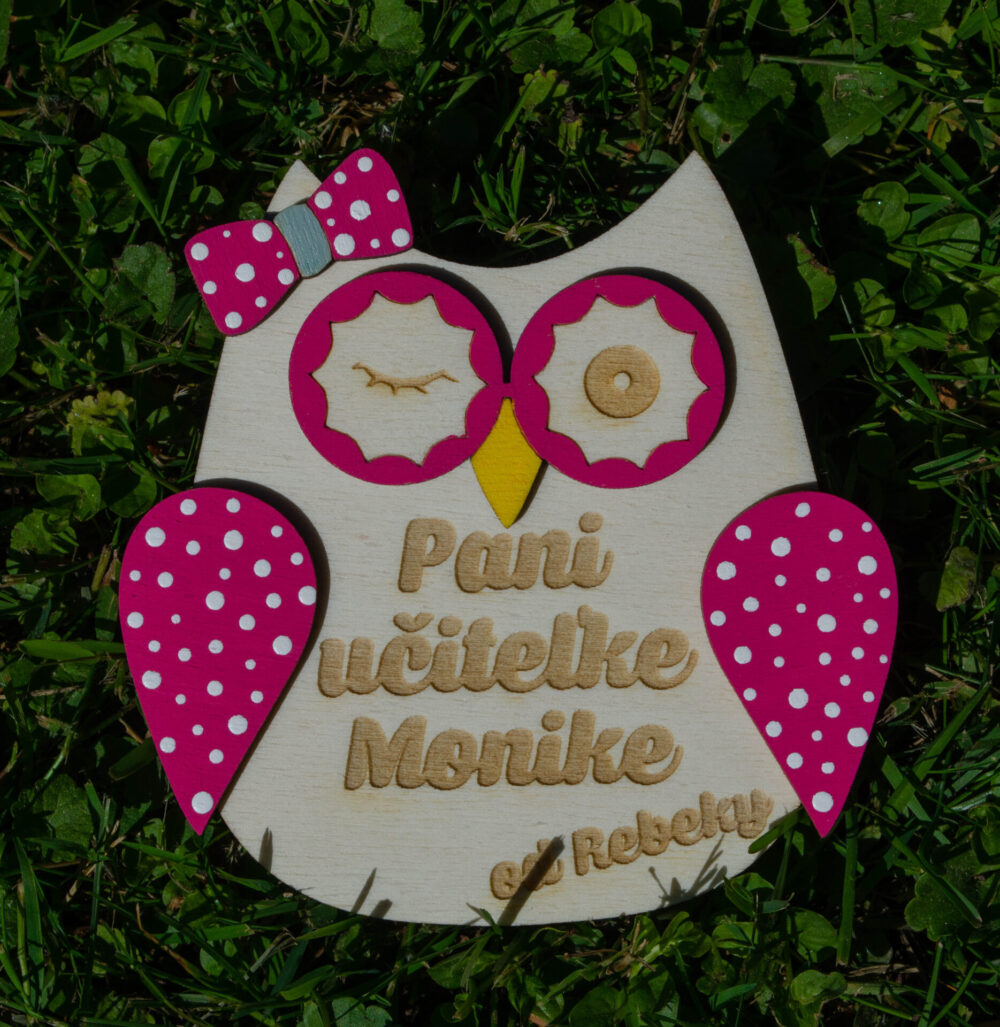 Magnetka sovička pre pani učiteľku
