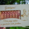 Drevená svadobná obálka „Váš prvý milión“