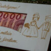 Drevená svadobná obálka „Váš prvý milión“