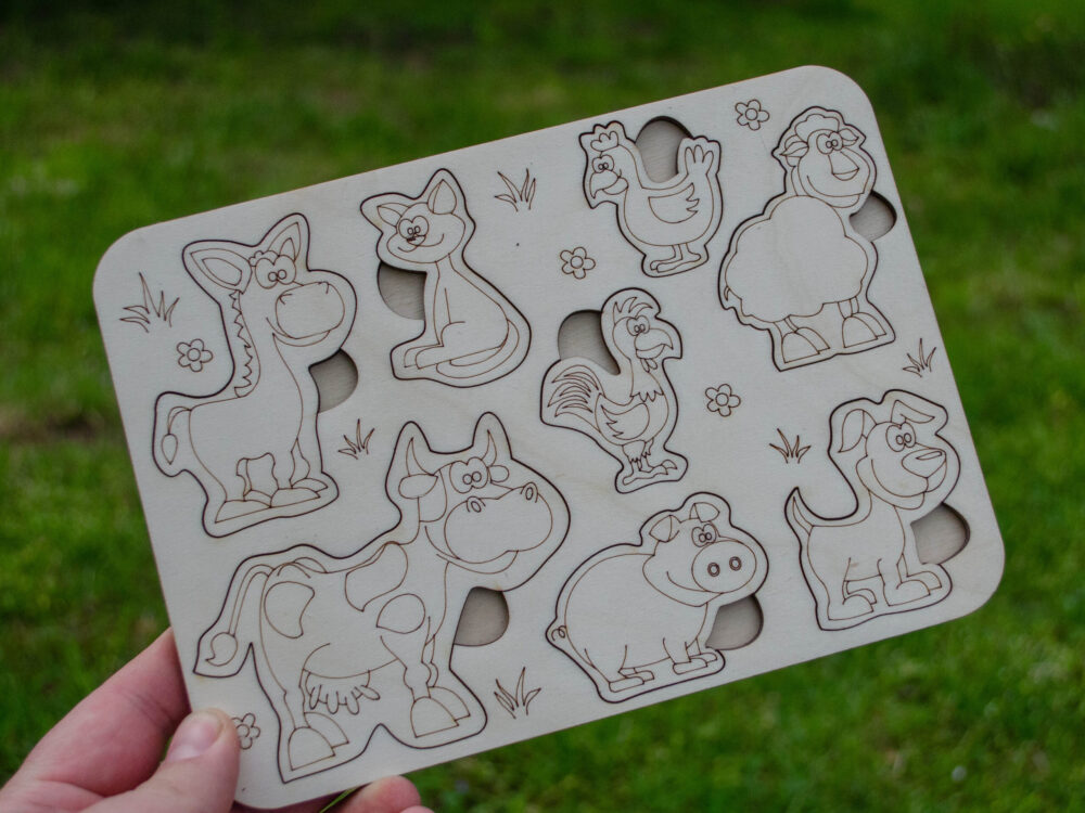 Drevená montessori vkladačka - Set 4x