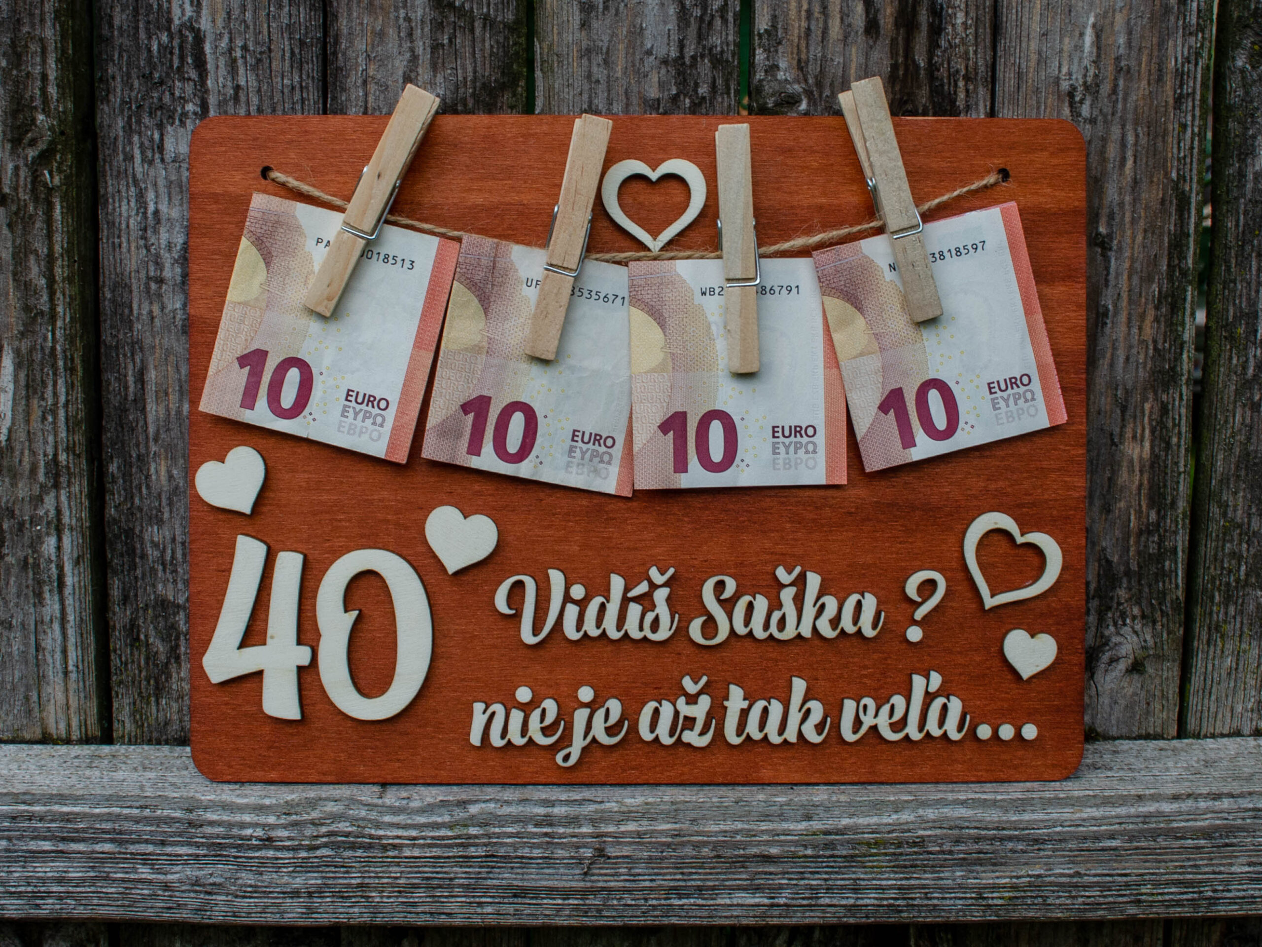 Drevená narodeninová tabuľka