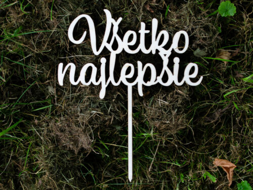 Drevený zápich "Všetko najlepšie"