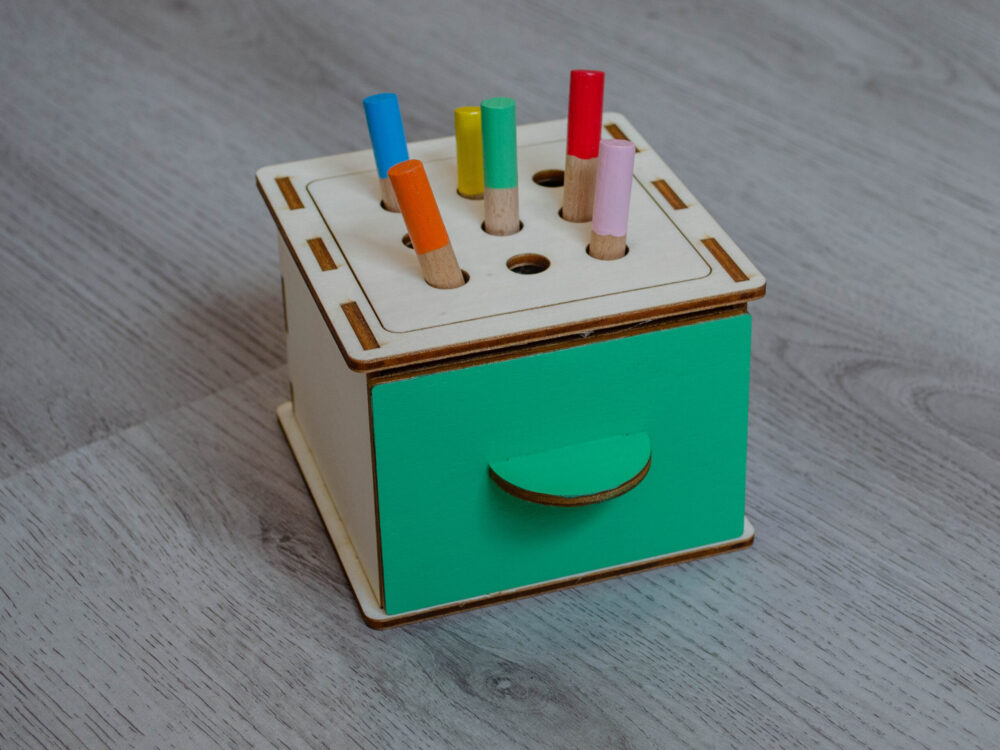 Montessori drevená vkladačka 3v1