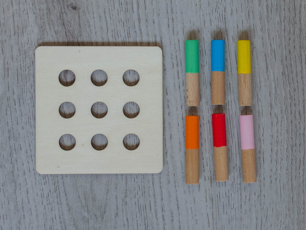 Montessori drevená vkladačka 3v1