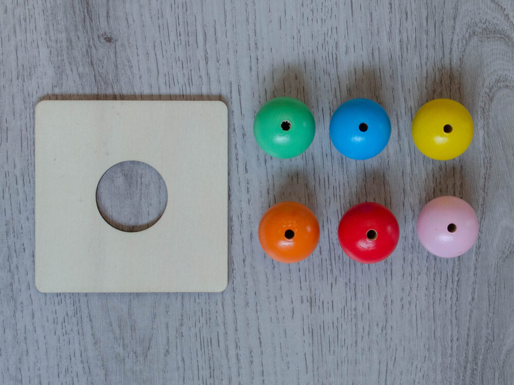 Montessori drevená vkladačka 3v1