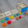 Montessori drevená vkladačka 3v1