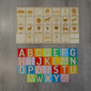 Montessori drevená vkladacia abeceda