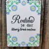 Drevená tabuľka Rodina s potlačou na zavesenie