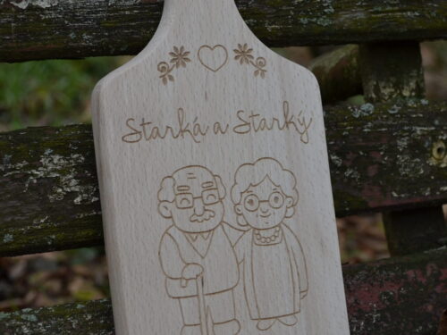 Drevený lopárik  Starká a Starký – 2